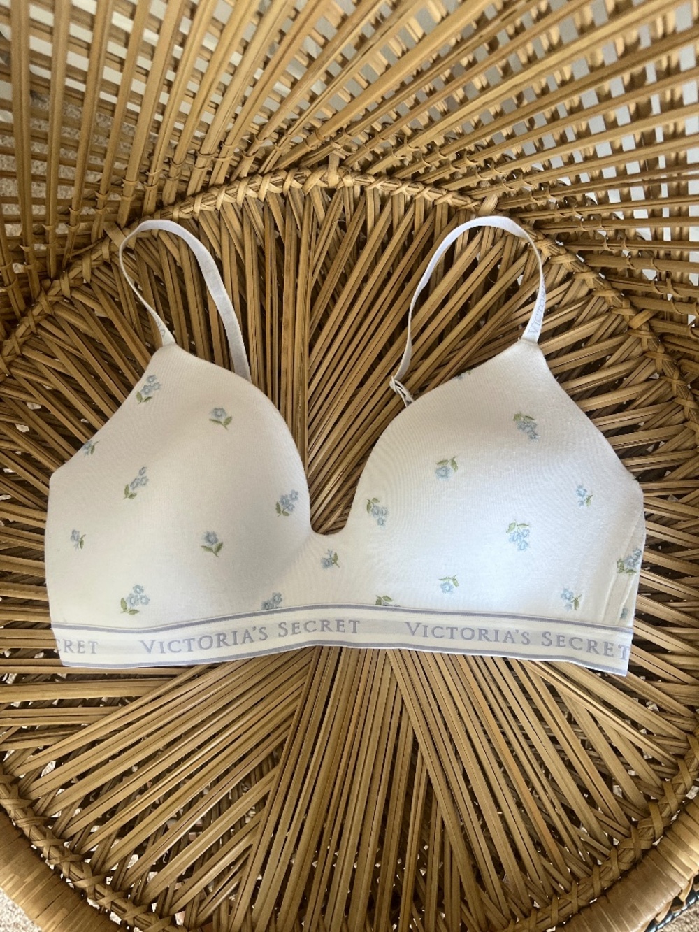 Embroidered Cotton Wireless Bra